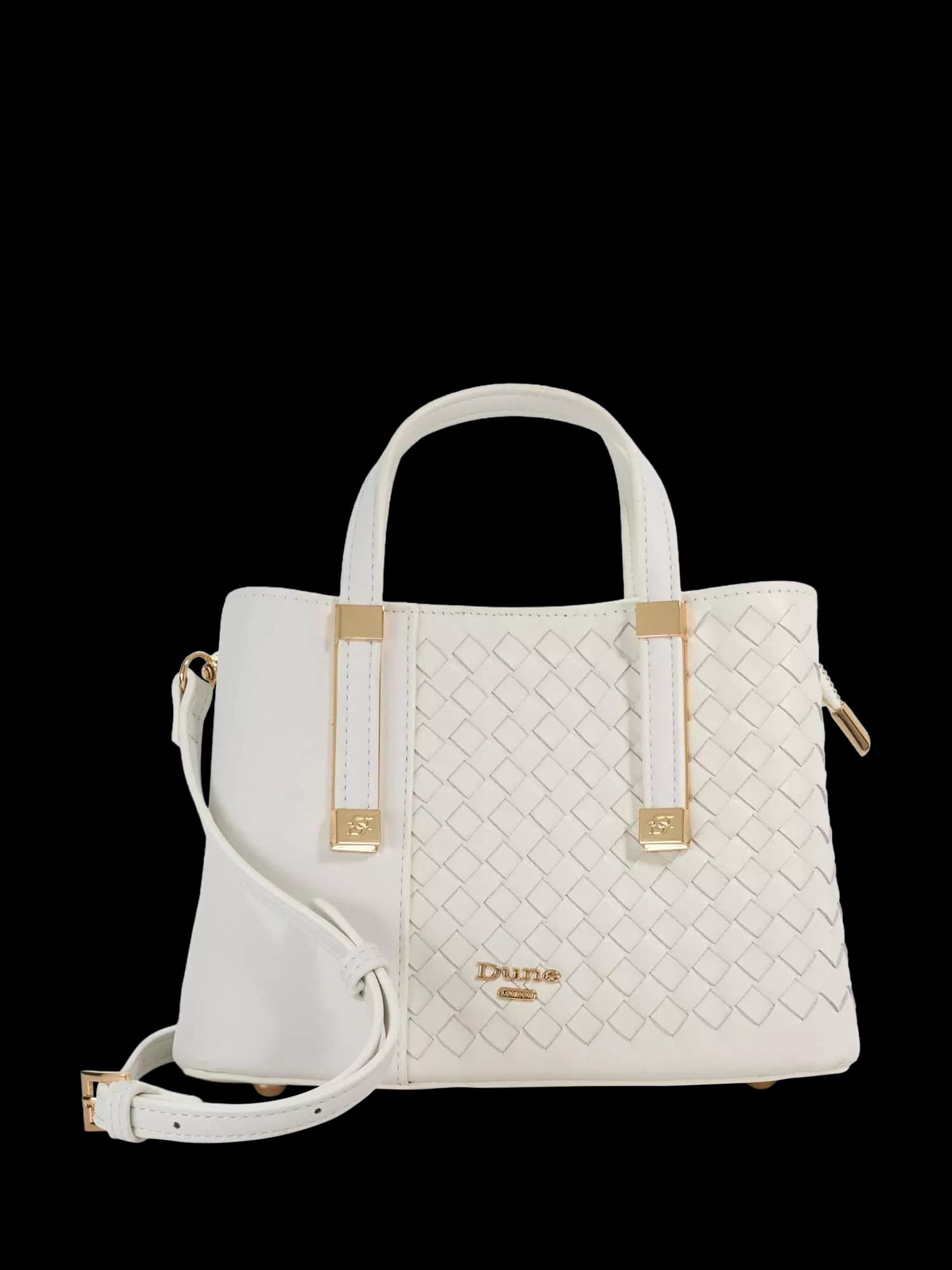 Dune London Dinkydorry Textured Tote Bag, White