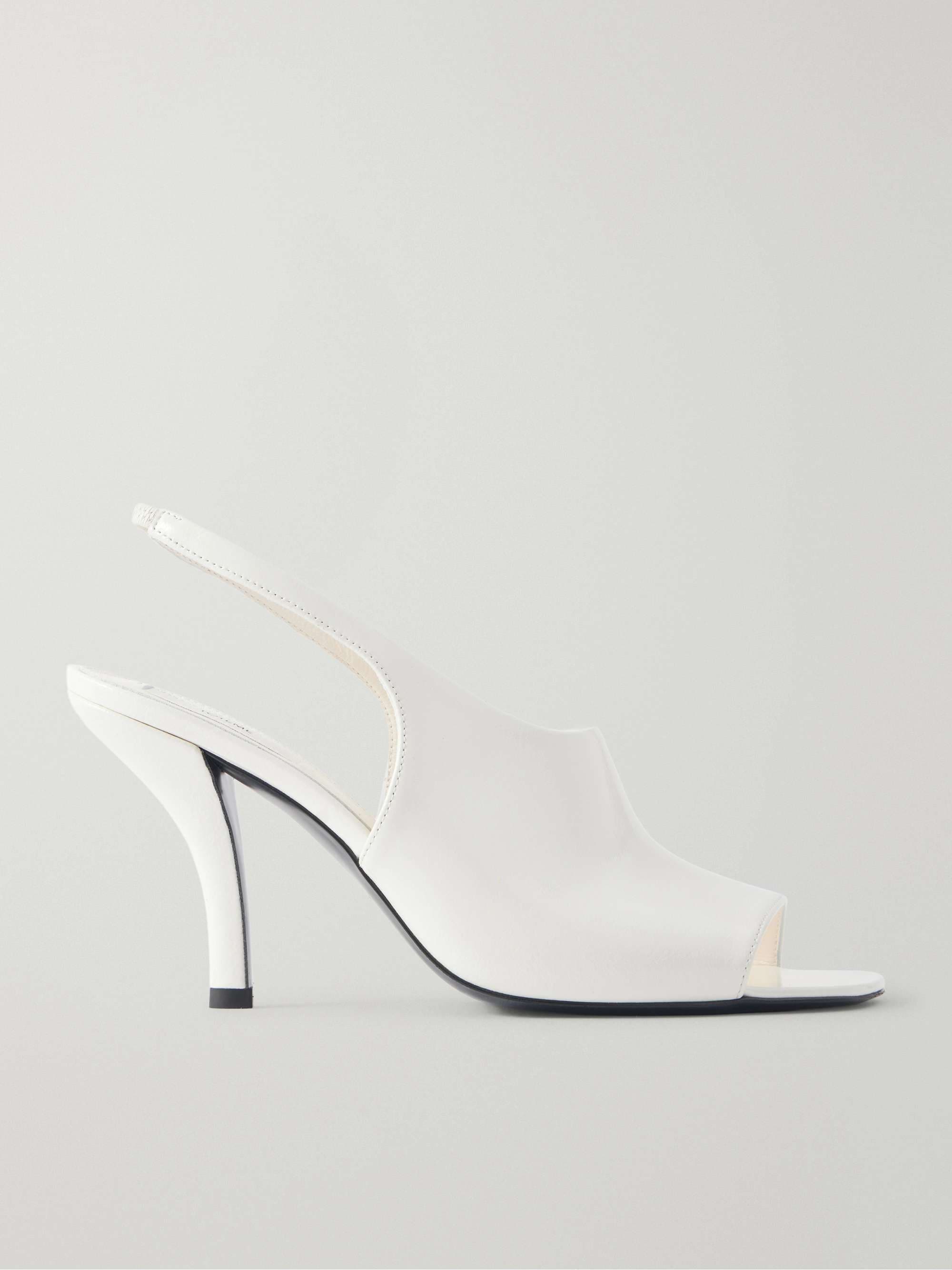 TOTEME Glossed-leather slingback sandals | NET-A-PORTER
