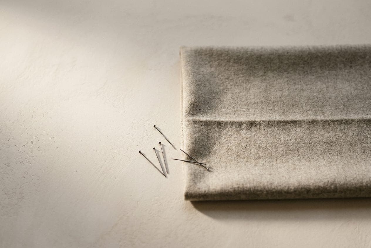 A long cloth panel with the hem let down and the old fold line still showing
