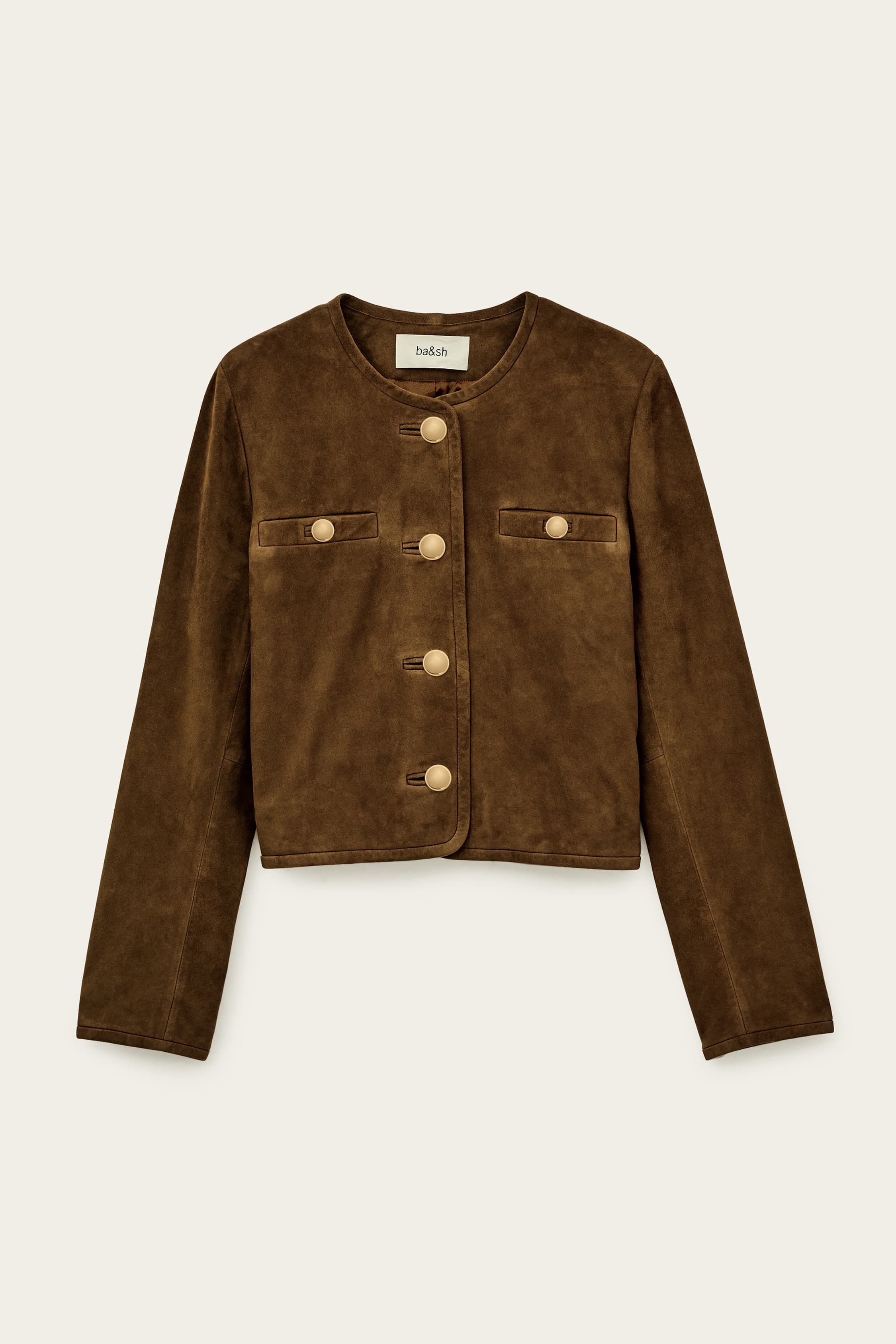 Cropped Suede Jacket Mella Brown // ba&sh UK